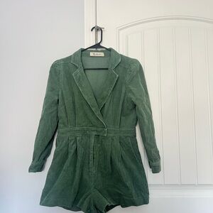 Long Sleeve Corduroy Romper